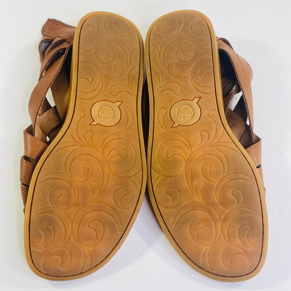 Born Iwa Tan Brown Leather Woven Gladiator Sandals Womens 9 BR0032906 - Picture 8 of 8